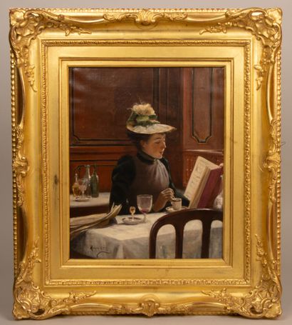 Henri CAIN (1857-1930) 
Portrait de femme...