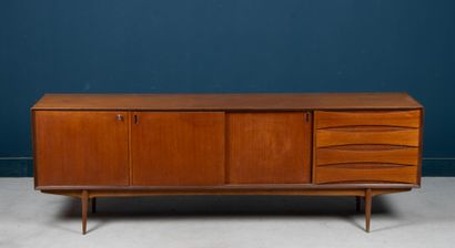 Teak enfilade sideboard with three doors...