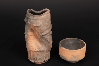Alain GAUDEBERT (né en 1937)
Vase et coupe...