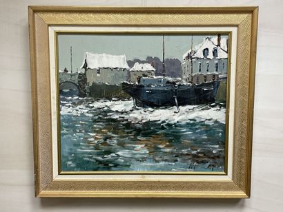 Guy LEGENDRE (1946) 
Port under the snow:...