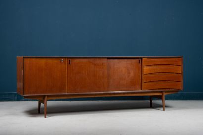 Teak enfilade sideboard with three doors...