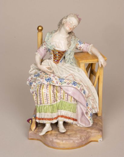 MEISSEN XIX° siècle.
La Belle Endormie
Statuette...