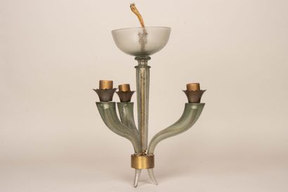 Murano glass three-light pendant lamp
Circa...
