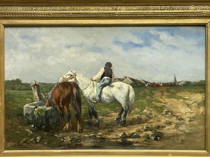 Georges Léon CALVES (1848 - 1923)
Chevaux...