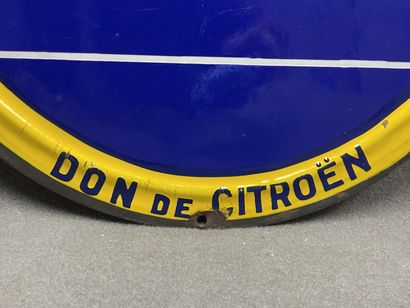 Large oval concave enamel plaque 