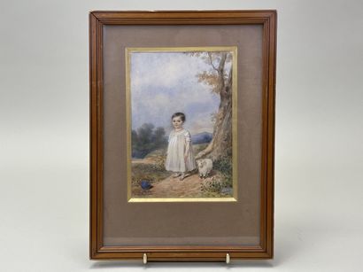 Ernest GIRARD (1813-1898)
Fillette au mouton....