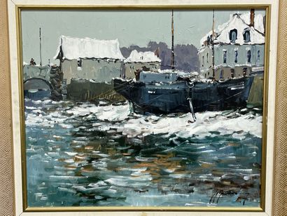 Guy LEGENDRE (1946) 
Port under the snow:...