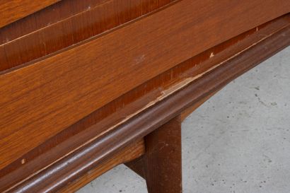Teak enfilade sideboard with three doors...