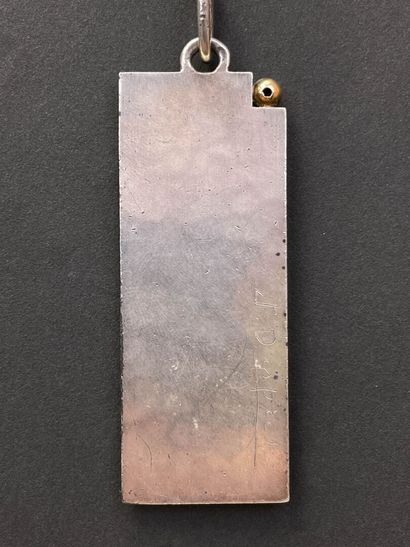 JEAN DESPRÉS (1889-1980) 
Silver plate pendant,...