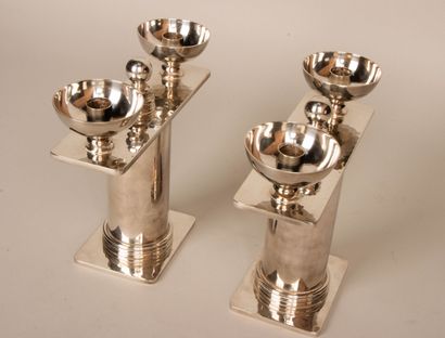 JEAN DESPRÉS (1889-1980)
Pair of modernist...
