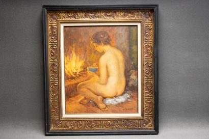 A. CALZENATI (XX -th century). 
Woman at...