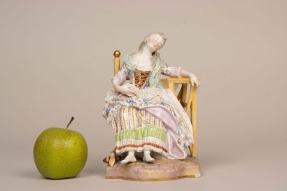 MEISSEN XIX° siècle.
La Belle Endormie
Statuette...