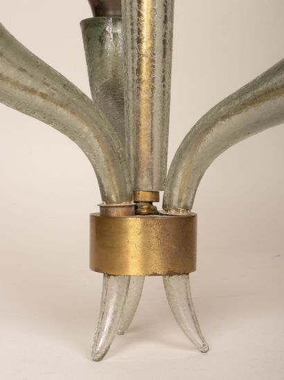 Murano glass three-light pendant lamp
Circa...