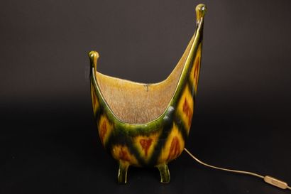 ACCOLAY 
Lampe berceau en céramique à couverte...