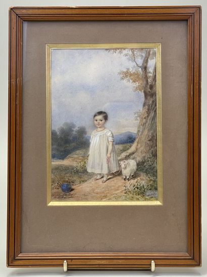 Ernest GIRARD (1813-1898)
Fillette au mouton....
