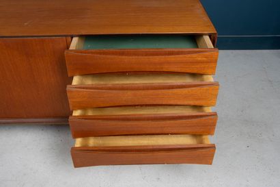 Teak enfilade sideboard with three doors...