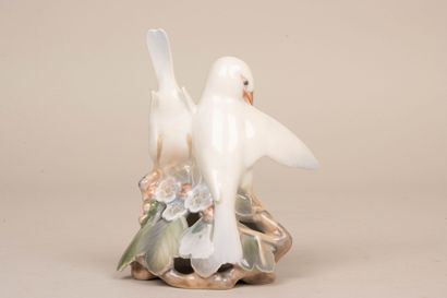 Royal Copenhague - Deux statuettes en porcelaine...