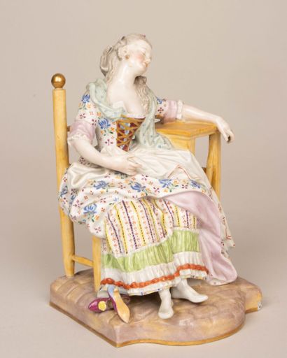 MEISSEN XIX° siècle.
La Belle Endormie
Statuette...