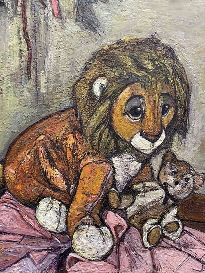 Françoise ADNET (1924-2014) 
Les deux peluches:...