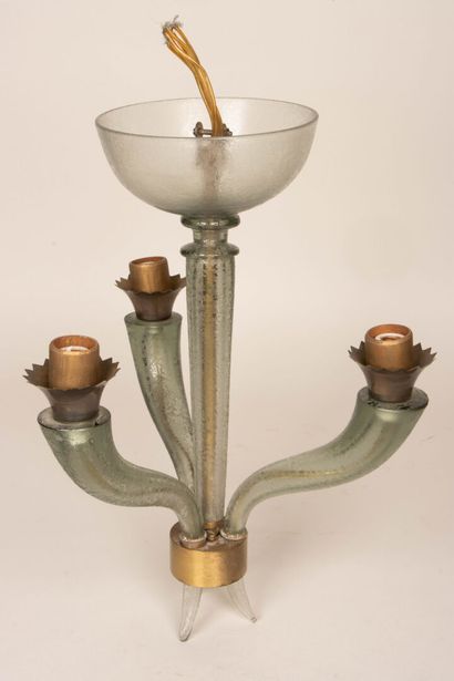 Murano glass three-light pendant lamp
Circa...