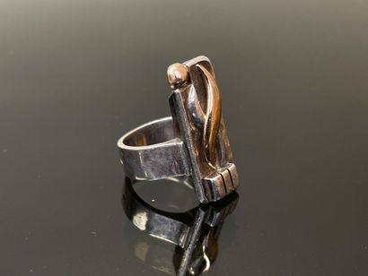 JEAN DESPRÉS (1889-1980) 
Silver and vermeil...