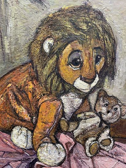 Françoise ADNET (1924-2014) 
Les deux peluches:...