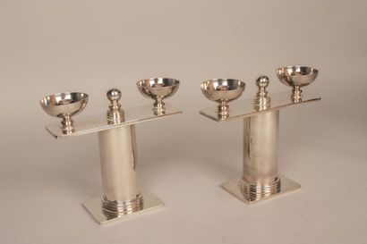 JEAN DESPRÉS (1889-1980)
Pair of modernist...