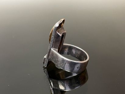 JEAN DESPRÉS (1889-1980) 
Silver and vermeil...