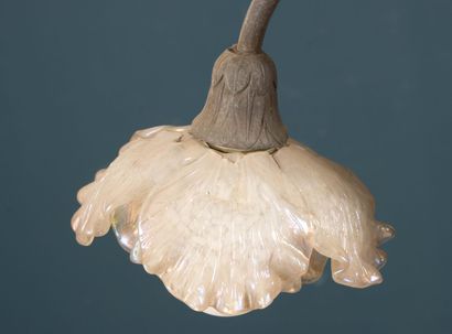 Wrought-iron billiard hanger with two openwork...