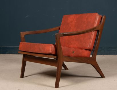 Deux fauteuils en teck 
Design scandinave...