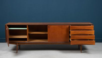 Teak enfilade sideboard with three doors...