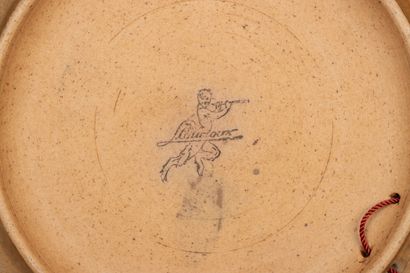 Louis LOURIOUX (1874-1930)
Plat en grès à...