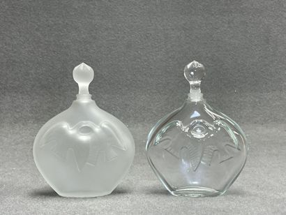 LALIQUE for Nina RICCI:
Two bottles in molded...