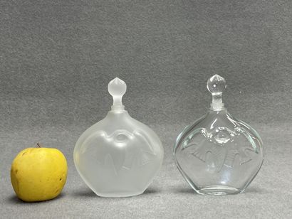 LALIQUE for Nina RICCI:
Two bottles in molded...