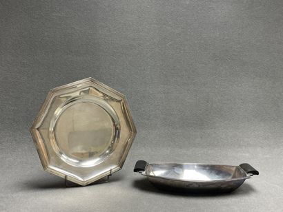 Gallia
corbeille en métal argenté. 
6 x 34...