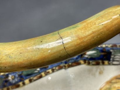 Ensemble de faïence de Gien. 
Melonnière,...
