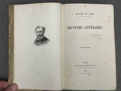 Maxime DU CAMP - 
Souvenirs littéraires 
Hachette...