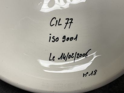 Ensemble de faïence de Gien. 
Melonnière,...