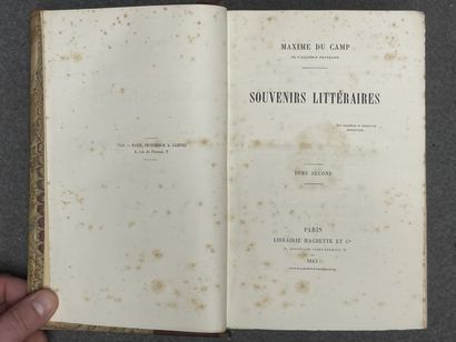 Maxime DU CAMP - 
Souvenirs littéraires 
Hachette...