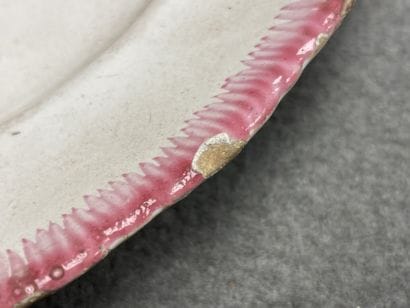 Six assiettes en faïence XIX° 
D. :21,5 cm,...