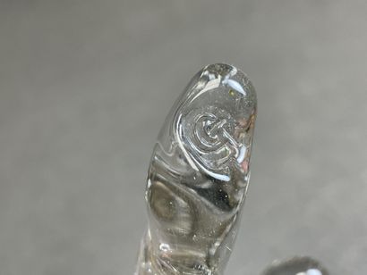 Poisson en verre. 
En coffret. 
H. :17 cm....