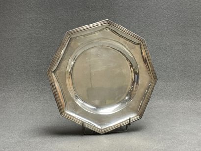 Gallia
corbeille en métal argenté. 
6 x 34...