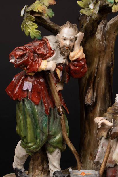 Groupe en porcelaine allemande représentant...