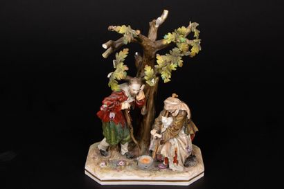 Groupe en porcelaine allemande représentant...
