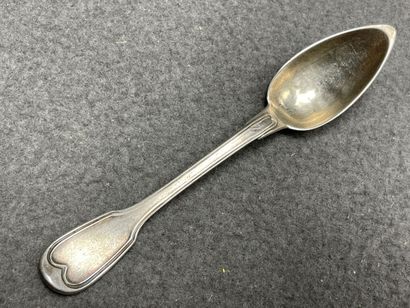Ensemble de six petites cuillères en argent,...