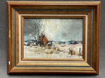 Jean-Pierre DAUBIN (1942)
Un soir d'hiver.
huile...