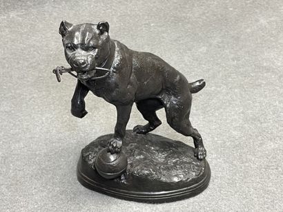 Charles VALTON (1851-1918) d'après.
chien...