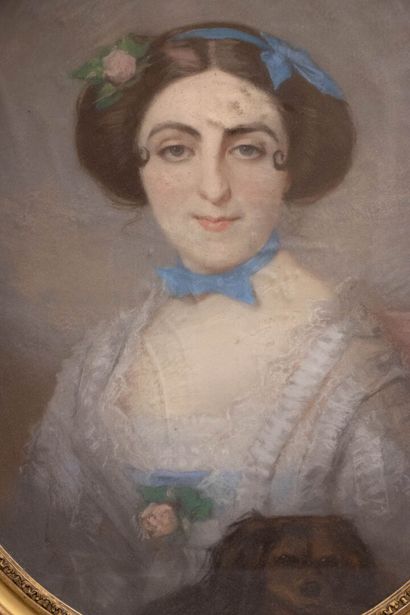 Ecole française milieu XIX°
Portraits de...