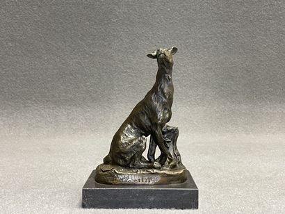 MILO ( XX°)
Lévrier assis
statuette en bronze...