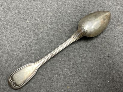 Ensemble de six petites cuillères en argent,...